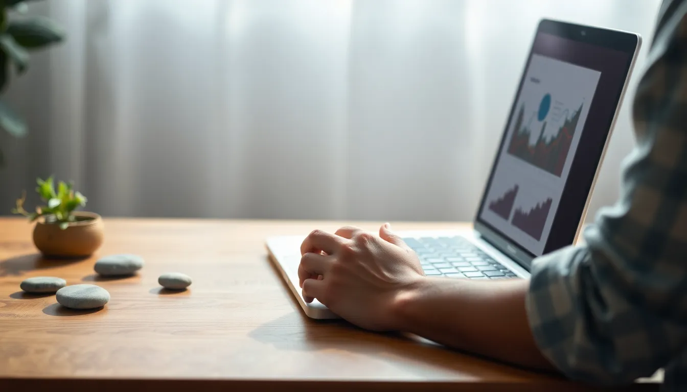 명상하는 사람의 이미지, 코인 투자 스트레스를 마음 챙김으로 해소하는 개념을 표현합니다.