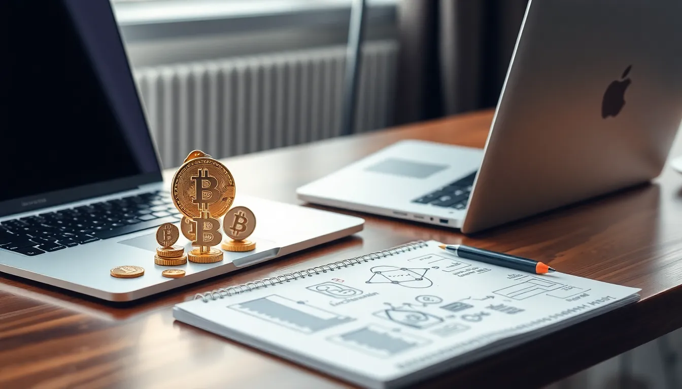 비트코인 블록체인 기술 개념도